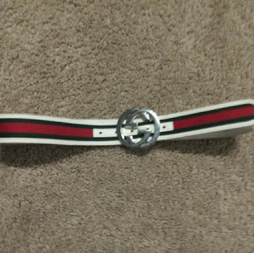 Gucci Belt Mens Chrome Interlocking G Buckle